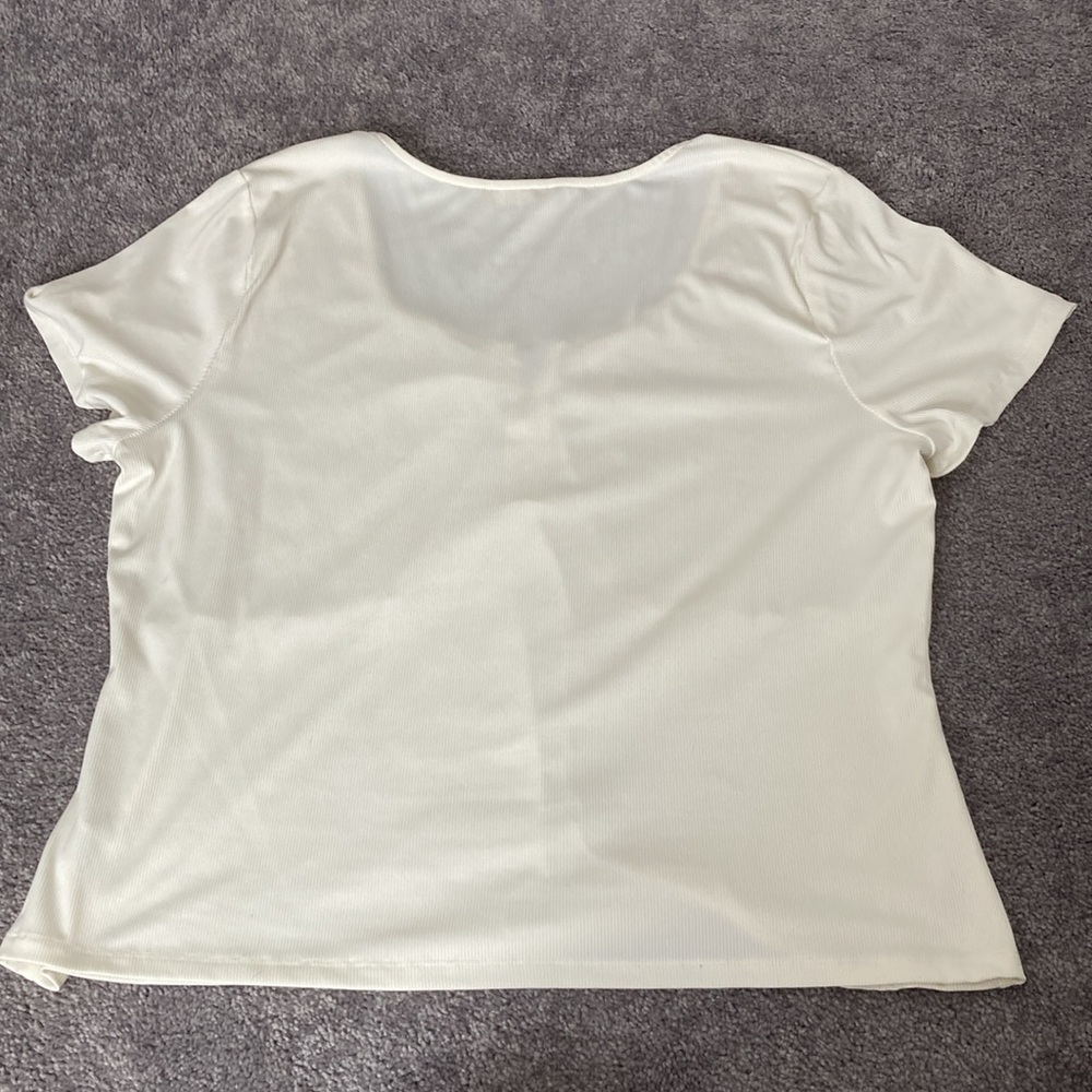Women’s INTEMPO Square Neck Unlined Ribbed Top, 3X - Picture 2 of 8